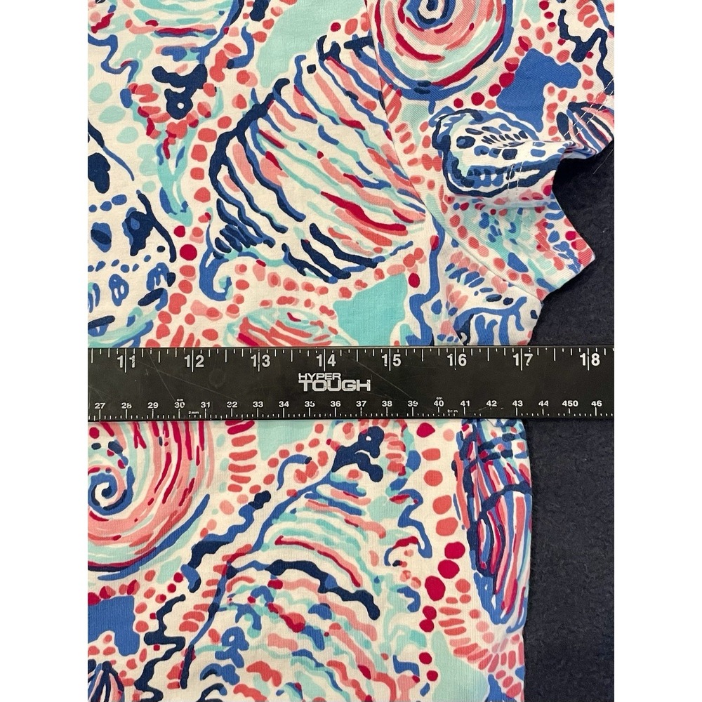 New Lilly Pulitzer Shell Me About It Karrie Crew Neck Top T Shirt Size Large L - Picture 4 of 6